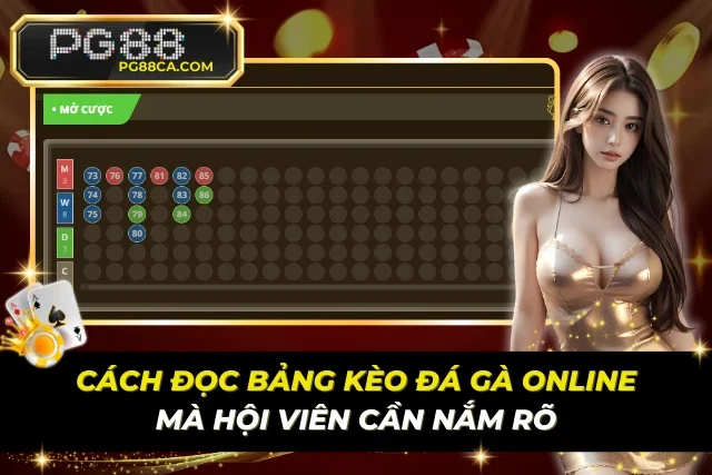 Cách Đọc Bảng Kèo Đá Gà Online
